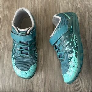 Merrell Barefoot 2 teal blue green hiking trail outdoor Sneakers Womens Size 6